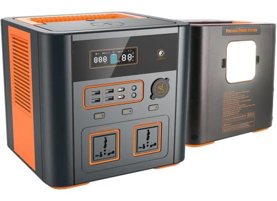 Toby’s Portable Power Station 500W, 150000mAh Lithium Battery, 220V AC Output, PD 60W, Wireless Charging, Lighting & Warning Modes, Multiple USB & DC Outputs - Black